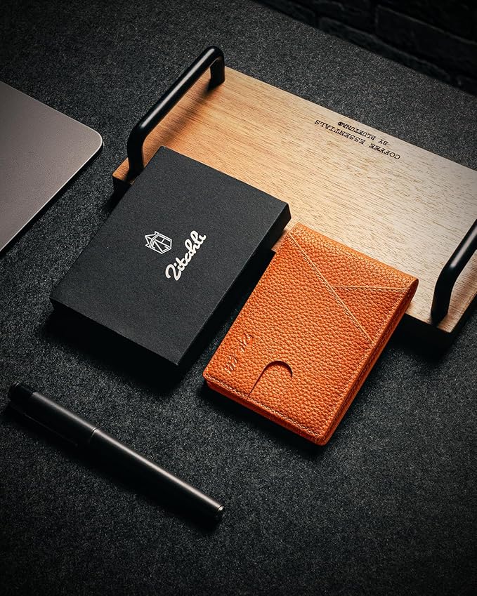 Zitahli Wallet for Men Slim 11 Credit Card Holder RFID Blocking Small Men's Wallet Bifold Minimalist Front Pocket With Mens Gifts Box
