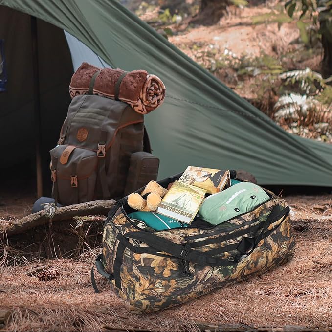 REDCAMP 85L/120L/140L Foldable Duffle Bag with Wheels, Large Travel Duffel Bag