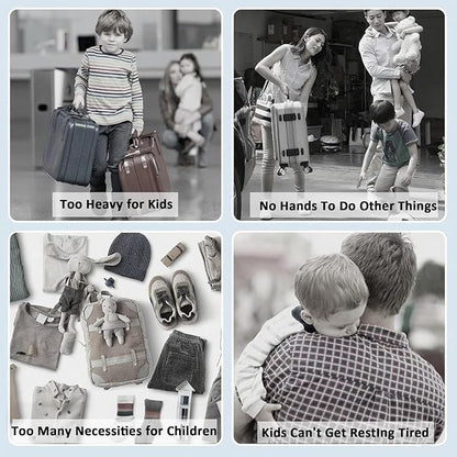 20 Inch Kid's Ride On Travel Suitcase, Rolling Luggage with Wheels Carry Trolley Luggages with Password Lock, Children's Ride On Trolley for Children's Day Gift, Festival Gift