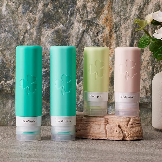 INSFIT 23 Pack Travel Bottles for Toiletries, TSA Approved Silicone Travel Size Toiletries with Toiletry Bag, BPA Free Leak Proof Refillable Travel Essentials for Liquids Shampoo Conditioner Lotion