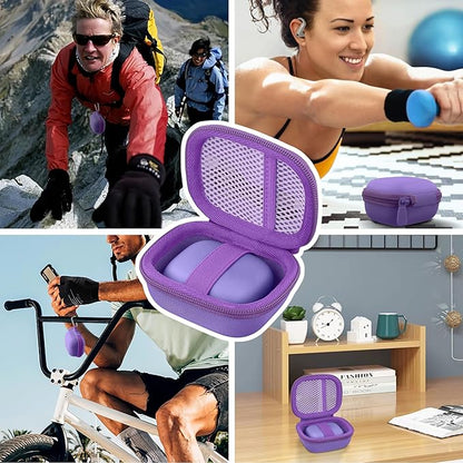 co2CREA Hard Case for Beats Powerbeats Pro 2 with Carabiner Clip, Shockproof Earbuds Storage Box – Protective Travel Cover for Powerbeats Pro 2 Wireless Bluetooth Earbuds (Hyper Purple Case)