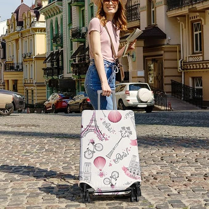Travel Luggage Cover Suitcase Protector Fits 18-32 Inch Wheel Covers PatternedTravel Related Items Flower Luggage Protector Elastic S