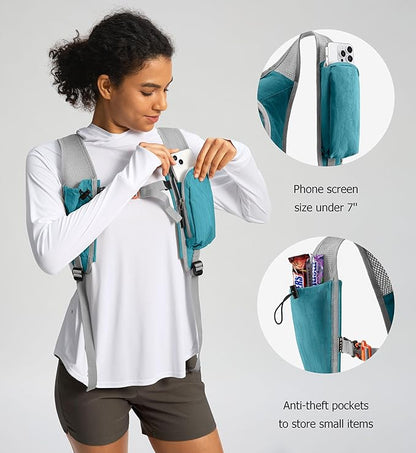 10L Small Hiking Backpack Travel Daypack Lightweight Packable Back Pack for Women Men(Teal Blue)