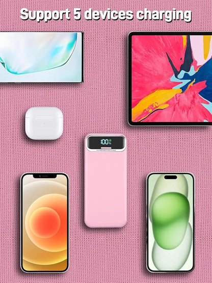 Portable Charger Power Bank with Built in Cables and AC Wall Plug,PD20W&SCP22.5W USB-C Super Fast Charging,20000mAh Travel Phone Charging,LED Display Battery Pack Compatible All iPhone Samsung etc