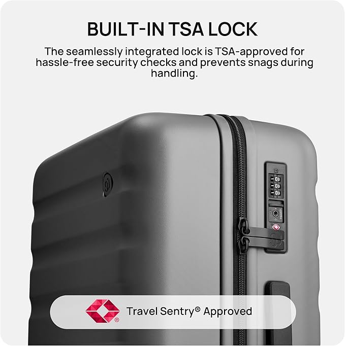 NINETYGO Carry On Luggage 22x14x9 Airline Approved, 20 Inch Luggage with Smooth Spinner Wheels, Lightweight, Hard Shell PC Suitcase Carry-On, Travel Luggage, TSA Approved (Purple, Rhine Basic2.0)