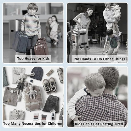 20 Inch Riding Trolley for Kids,Toddler Luggage Seat Ride with Lock | Kids Travel Suitcase with Safety Belt, Wheels for Toddler Airplane Travel, ABS+PC (Yellow)