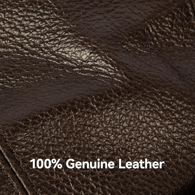 Genuine Leather Fanny Pack For Men and Women Multiple Pockets Waist Bag with Adjustable Strap for Outdoors Workout Traveling Casual Running Hiking Cycling Brown Belt Bag