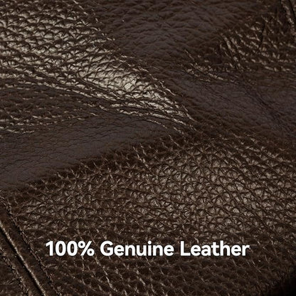 Genuine Leather Fanny Pack For Men and Women Multiple Pockets Waist Bag with Adjustable Strap for Outdoors Workout Traveling Casual Running Hiking Cycling Brown Belt Bag