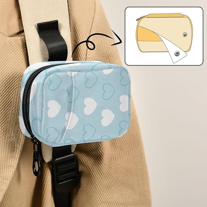 Pill Organizer Box Case Weekly Travel Pill Container Cute Pill Holder 7Day Vitamin Organizer Pill Dispenser Sorter Planner Storage Small Compact Heart07