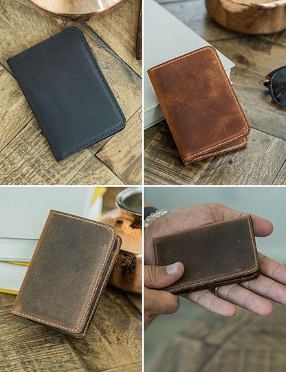 Handcrafted Genuine Leather Wallets, Minimalist Cardholders, and Passport Covers, Handmade Gift