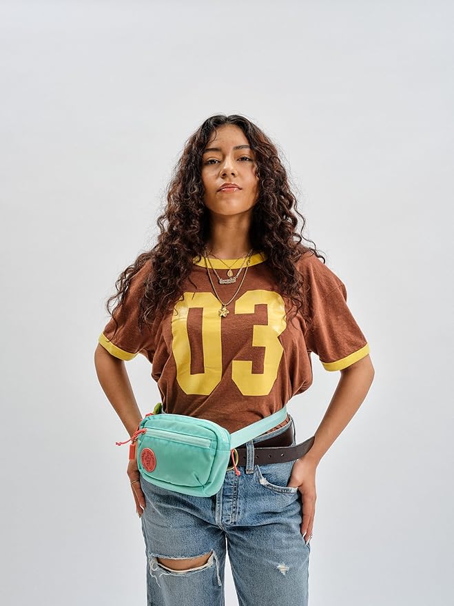 Baboon to the Moon Fanny Pack - Trendy, Compact, Water-Repellent Waist Bag in Multiple Colors and Sizes for Men and Women (Aqua Drift, Mini (1.5L))