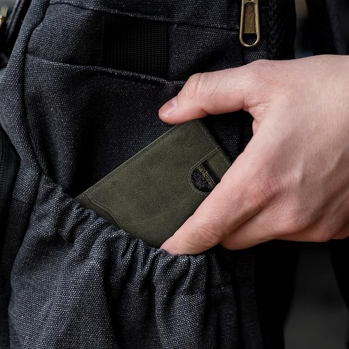 furid Card Wallet For Men Slim: Smart Rfid Minimalist Front Pocket Pop Up Wallet with ID Window - Stocking Stuffers Gifts Boxed for Husband Father at Birthday Anniversary