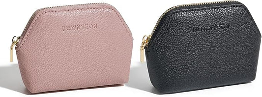 ROWNYEON BEGINMAGIC Small Makeup Bag for Purse, Mini Portable Cosmetic Bags for Women, PU Leather Coin Purse Lipstick Cosmetic Accessories Organizer, Travel Makeup Pouch Zipper Pouch for Men Women