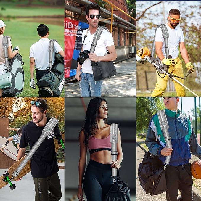 ZINZ Ultra-Thick Fixed Pad Shoulder Strap 76-inch Universal Bag Strap with Breathable Cushion and Dual Balanced Adjustable Buckles for Laptop Bag Messenger Bag Crossbody etc -Gray Silver Jacquard