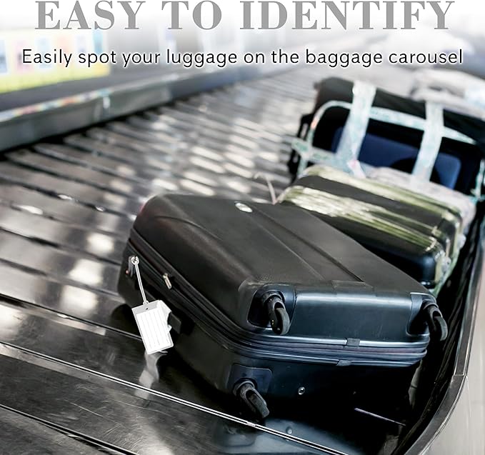30 Pack Luggage Tags for Suitcases, Airplane Travel Essentials for Flying, International Travel Must Haves, and Luggage Accessories by Sodsay