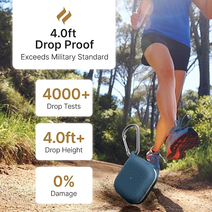 Catalyst Waterproof Case for AirPods 3rd Generation (2021) - Wireless and USB-C Charging Compatible AirPods 3rd Generation Case, Drop Protection Cover for AirPods 3 One Piece Design with Carabiner