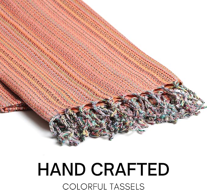 BAY LAUREL Turkish Beach Towel with Travel Bag 39 x 71 Quick Dry Sand Free Lightweight Large Oversized Towels Light