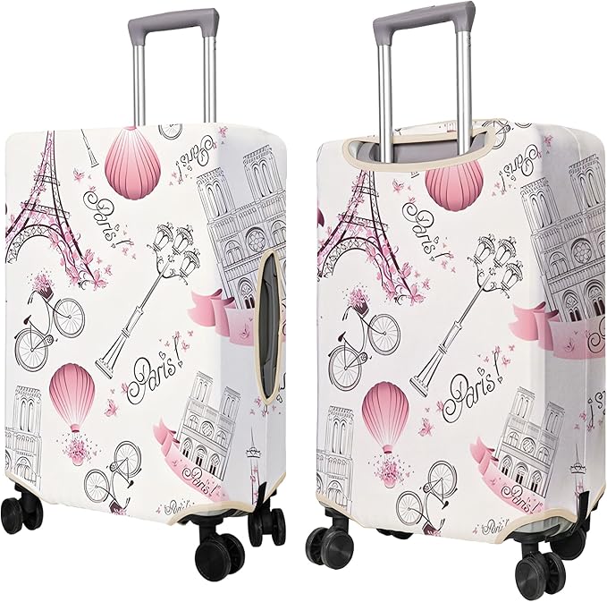 Travel Luggage Cover Suitcase Protector Fits 18-32 Inch Wheel Covers PatternedTravel Related Items Flower Luggage Protector Elastic XL