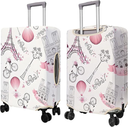 Travel Luggage Cover Suitcase Protector Fits 18-32 Inch Wheel Covers PatternedTravel Related Items Flower Luggage Protector Elastic L