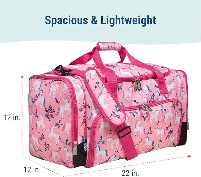 Wildkin Kids Weekender Duffel Bag – Carry-On Size for School, Travel, & Sleepovers