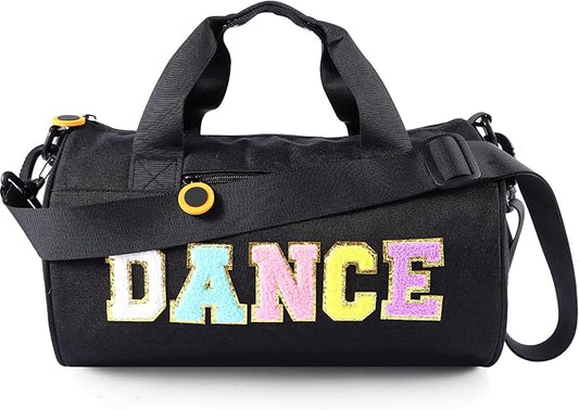 Dance Ballet Bag for Girls Sport Gym Duffle Bags Overnight Travel Bags Fun Dance Workout Duffel Bag Toddler Cute Bag for Dancers, Girls, Teens, Student Athletes