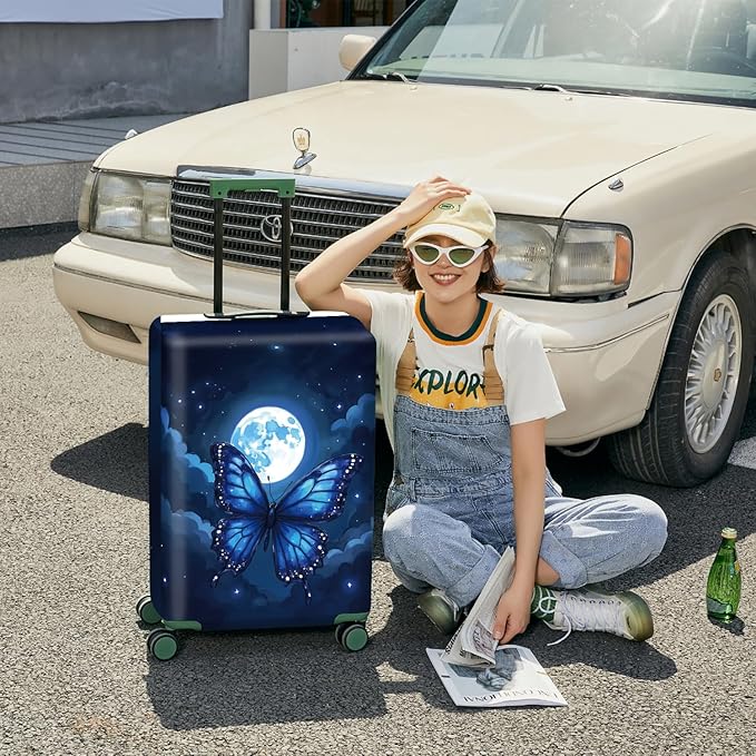 ANNA QUEEN Travel Luggage Cover Suitcase Protector Suitcase Cover Anti-Scratch,Stretchable Bag Cover Washable Durable Polyester