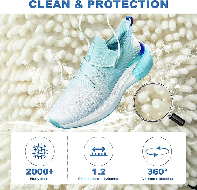 Shoe Washing Machine Bag, 2PCS Reusable Shoe Bag for Washing Machine, 360° Deep Cleaning Shoe Washing Bag for Sneakers, Laundry Shoe Bag for Washer & Dryer, Fits All Shoe Types (Off WHITE)