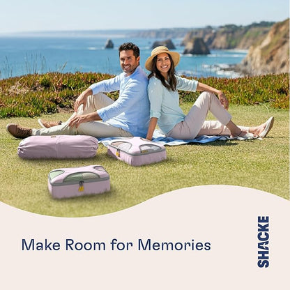 Shacke 6 Set Packing Cubes for Travel - Compression Packing Bags/Travel Organizer - Luggage Organizer Bags for Traveling - Travel Essentials for Women - Cruise Must Haves Packing List