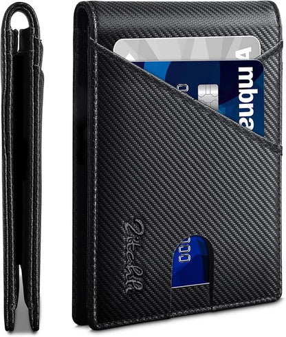 Zitahli Wallet for Men Slim 11 Credit Card Holder RFID Blocking Small Men's Wallet Bifold Minimalist Front Pocket With Mens Gifts Box