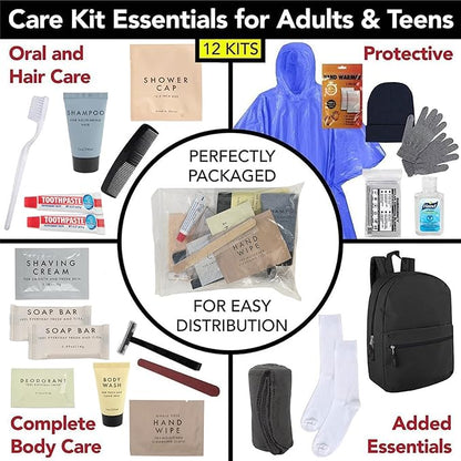 12 Pack Homeless Care Package Supplies Bulk Care Kit for Winter Homeless Survival Kit, 24 Pieces