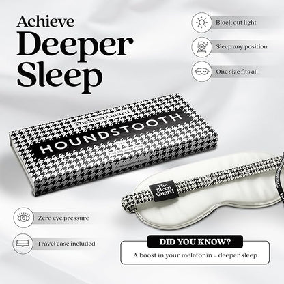 TheSleepGuard Pure Silk Sleep Mask [100% 6A Mulberry Silk, 22 Momme] Light Blocking Travel Essentials. Eye Masks for Sleeping. Black Oeko-Tex Blindfold. Eye Covers for Men & Women