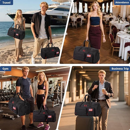 3-in-1 Tactical Garment Bag For Men,55L Large Capacity Convertible Suit Bag,Garment Bags For Hanging Clothes With Shoes Compartment, Multi-Functional Suit Bag For Travel Business