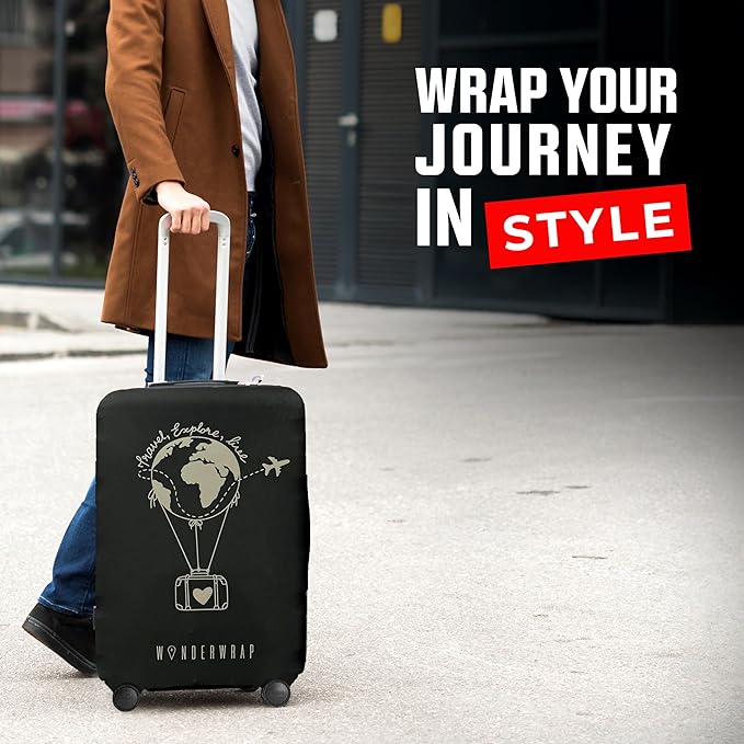 Reversible Travel Luggage Cover - Washable, Anti-Scratch Suitcase Cover | TSA Approved Luggage Cover Protector