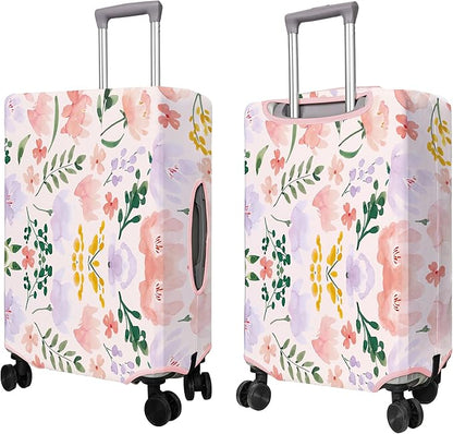 Travel Luggage Cover Suitcase Protector Fits 18-32 Inch Wheel Covers PatternedTravel Related Items Flower Luggage Protector Elastic M