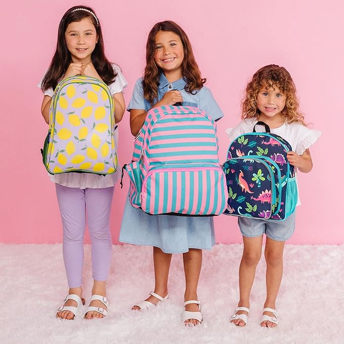Wildkin 12-inch Kids Backpack – Padded, Adjustable, Ideal for Daycare & Travel - Darling Dinosaurs