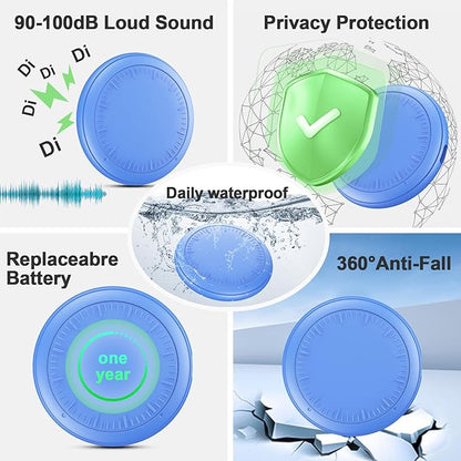 Air Tracker Tags-4 Pack Android or iOS, Apple & Android Tracker Tags, Bluetooth Tracker Smart Tag Works with Apple Find My and Google'S Find Hub App, Key Locator (Blue)