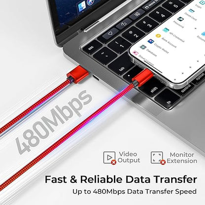 Basesailor USB Type C Charger Cable 10FT 2Pack,Nylon Charging Power Cord for iPhone 17 16 15 Pro Max,Samsung Galaxy S25 S24,Moto Z3 Z4 G7 G8 G9 Play Power G Pro Fast Stylus,Motorola Razr Edge One 5G