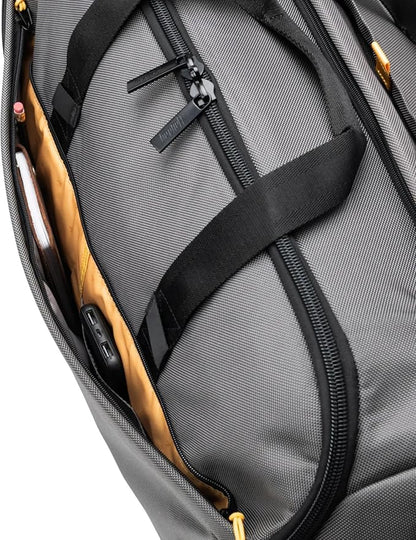 Halfday Convertible 2-in-1 Premium Garment Duffel Weekender Bag 45L | Wrinkle-Free Travel, Hanging Suit Compartment, Shoe Pockets, Trolley Sleeve. Balistic Nylon Carry-On, Ash