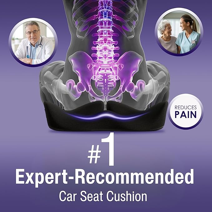 X Large Seat Cushions for Office Chairs, Car & Truck. Ergonomic Gaming Chair Seat Cushion and Sciatica Pain Relief Pillow for Back Pain. Orthopedic Coccyx Cushion for Tailbone Pain Relief (Green)