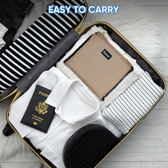 BALEINE 150L Laundry Bag Backpack, 900D Oxford Fabric Large Travel Laundry Bags with Shoulder Straps and 2 Mesh Pockets for College Dorm, Apartment, Laundromat (Khaki, 150L)