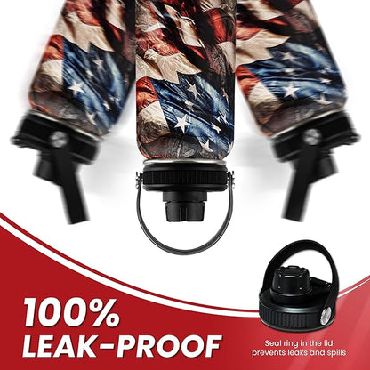 Hunting Water Bottle 32oz - Stainless Steel Insulated Bottles with Lid - Hunting Presents for Men Dad Husband Papa, Hunters Gift for Birthday Christmas Fathers Day