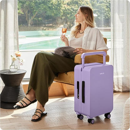 TUPLUS Suitcase ABS Hard Shell Luggage with 4 Spinner Wheels Hold Check in Travel Case, Balance Series