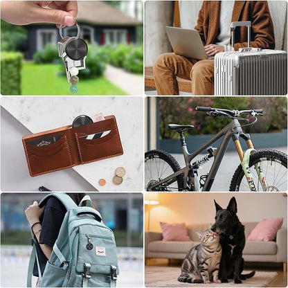 Air Tags-4 Pack Android Luggage Tracker Works with Google Find Hub App(Android Only), Loud Sound, Replaceable Battery, for Keys, Suitcase, Backpack, Wallet