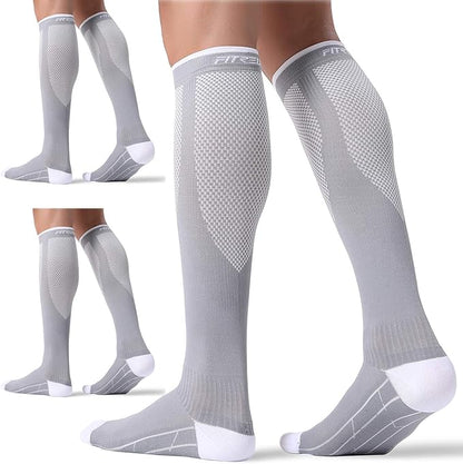 FITRELL 3 Pairs Compression Socks for Women and Men 20-30mmHg-Circulation Support Socks