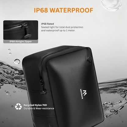 Travel Vacuum Bags for Luggage with Pump, Reusable Vacuum Seal Bags for Clothing, IP68 Waterproof, Top-open Design, Fits 20/24/28 Inch Suitcase (1PC+Pump, 43L)