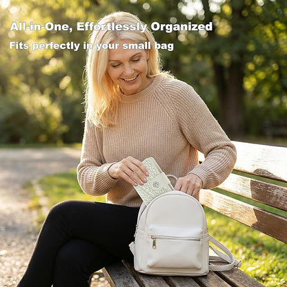 Passport Holder for Travel, RFID Blocking Leather Airtag Wallet for Women Men, Large Passport Cover Essentials Gift, Tickets, Cash, Photo, Sim Card Pen Slot - White