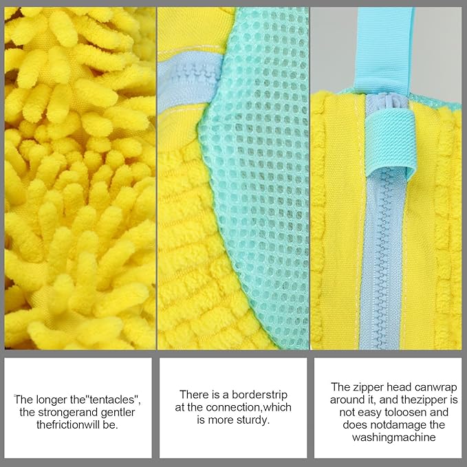 Shoe Washing Machine Bag Sole suds Magic Bag Laundry Shoes Bag (2pc Yellow)