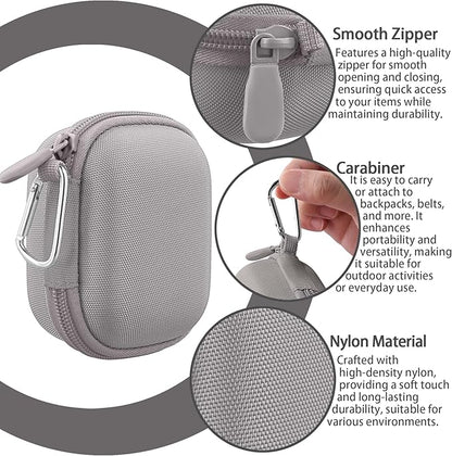 co2CREA Hard Case for Beats Powerbeats Pro 2 with Carabiner Clip, Shockproof Earbuds Storage Box – Protective Travel Cover for Powerbeats Pro 2 Wireless Bluetooth Earbuds (Quick Sand Case)