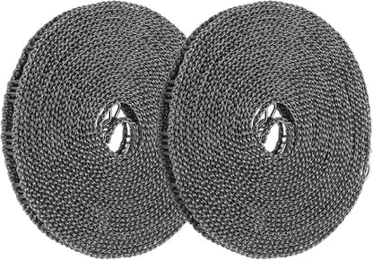 uxcell 2 Pcs Portable Travel Clothesline, 32.8ft Clothes Line Outdoors Travel Hanger Foldable Clothesline Rope with Hooks for Camping Hotel Backyard Home Cruise Ship, Gray