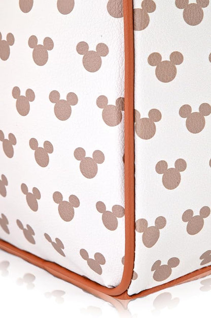 Disney Mickey Mouse Mouse Travel Bag, Duffle Bag, Overnight Bag, Weekender Bag | Mini 16 Inch Leather Classic Premium Travel Duffle Bag for Women, Men, Adults